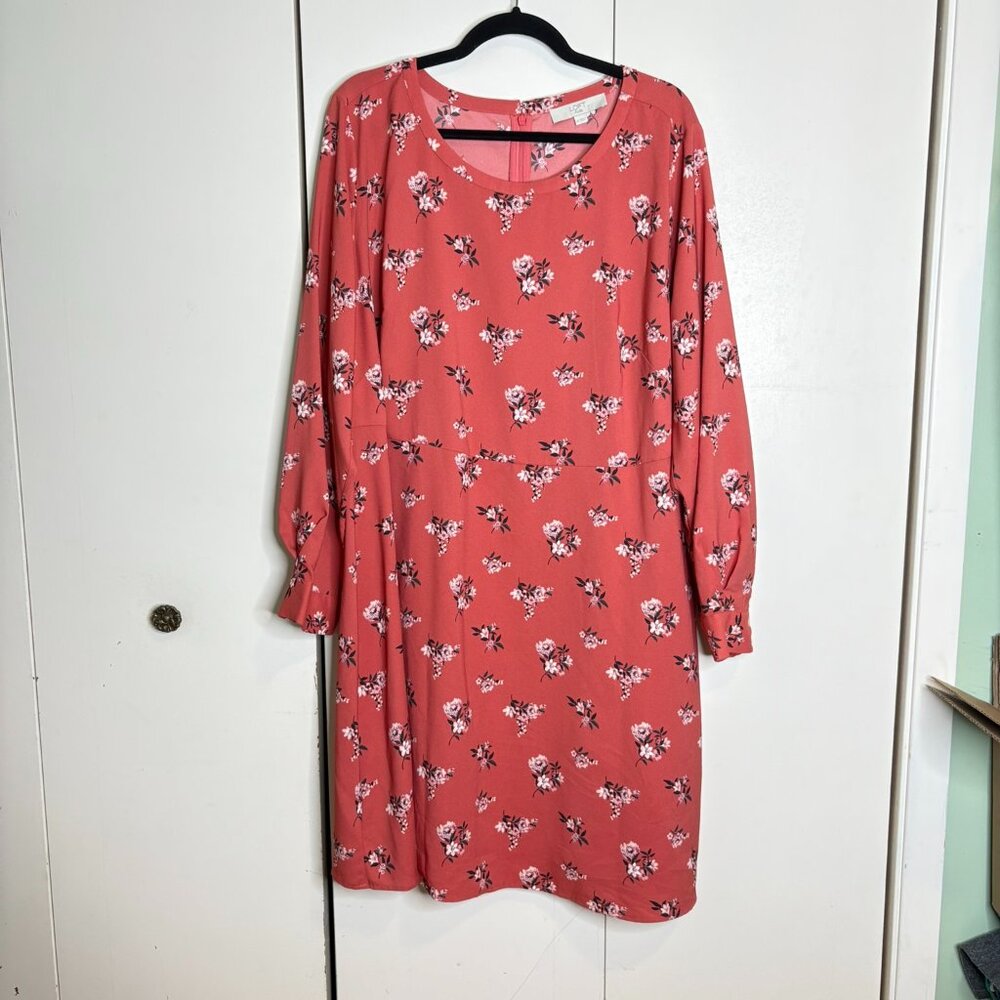 Loft Floral Print Dress - Size 18 - Bright & Stylish
